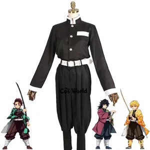Костюм убийцы демонов: Kimetsu no Yaiba Kamado Tanjirou Agatsuma Zenitsu Tomioka Giyuu, Униформа команды аниме на заказ, костюмы для косплея
