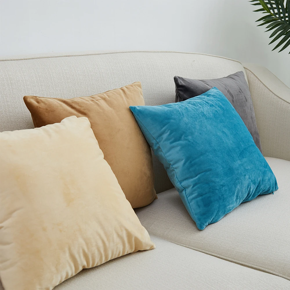 Free Shipping 40/45/50/55/60cm Throw Pillow Case Holland Velvet Dyed Cushion Cover HT-PHVDC-A | Дом и сад
