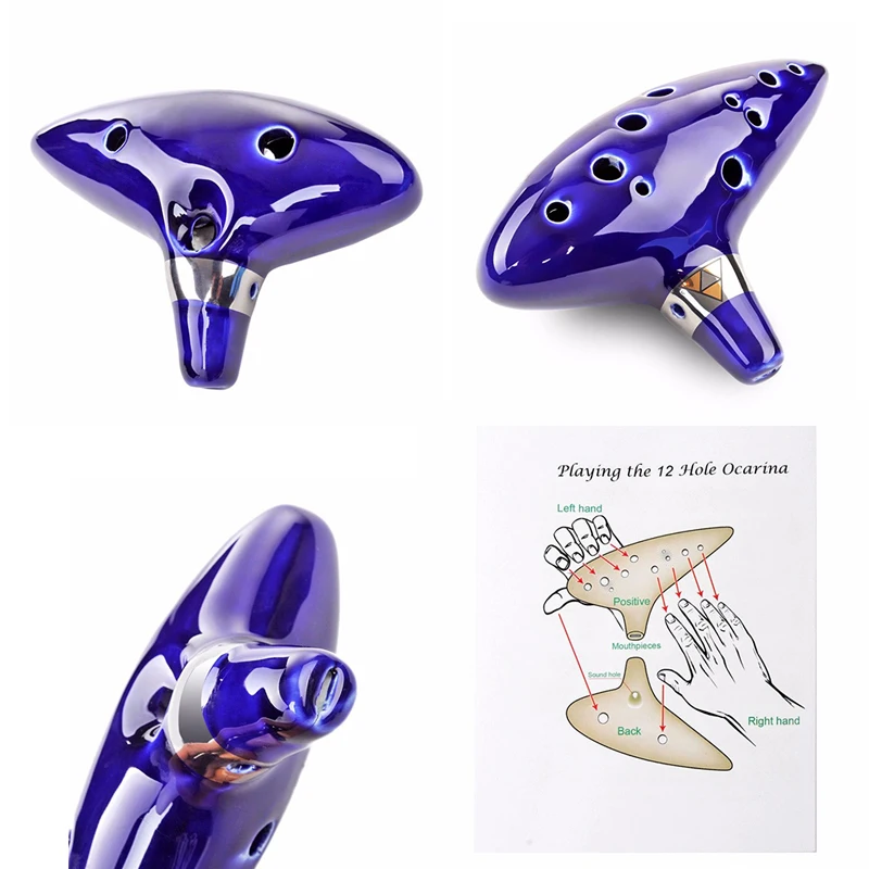 12 отверстий керамическая печь Alto C Legend of Ocarina Flute Time Прямая поставка 16*10 см