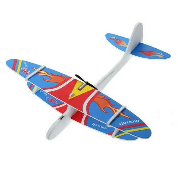 

DIY Children's Hand Throwing Flying Toy Biplane Glider Foam Powered Aircraft Flight Rechargeable Electric Model Toy