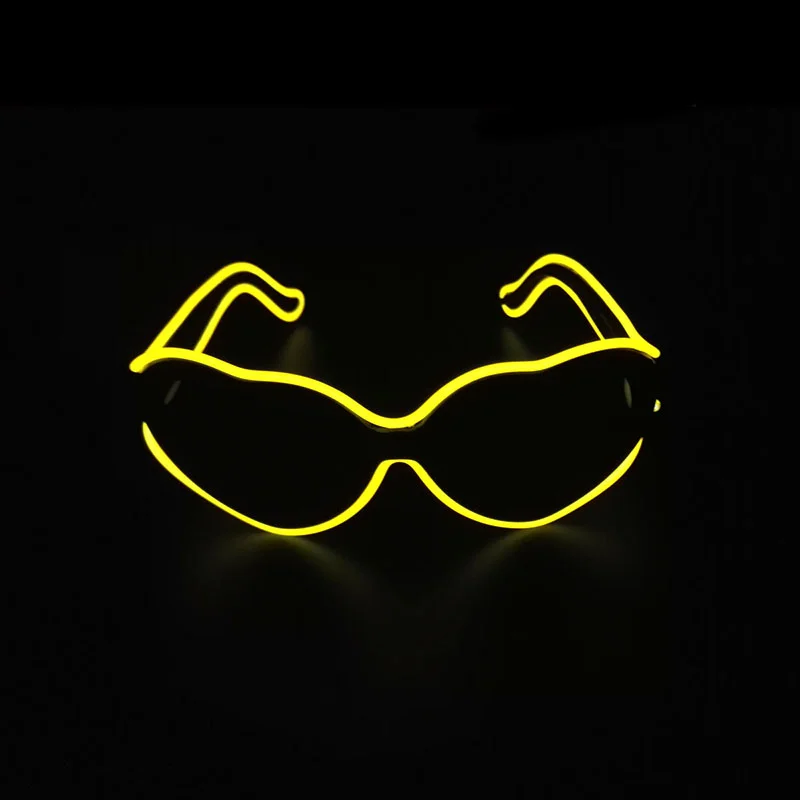 

Creative Wedding Rave Party Gifts Club Props Luminous Glow Stick Heart-shaped Glasses for Dance Party Decorate Glowing Costume