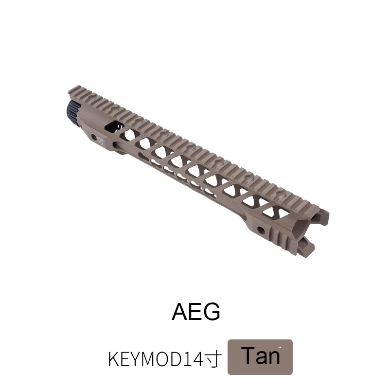 1" 14" бесплатный поплавок Keymod M-lok страйкбол гель бластер Handguard Пикатинни для охоты тактический прицел крепление - Цвет: 14 in keymod Tan AEG