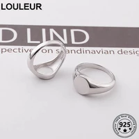 louleur 925 sterling silver fancy customize rings simple trendy design engraved personality rings for women jewelry silver 925