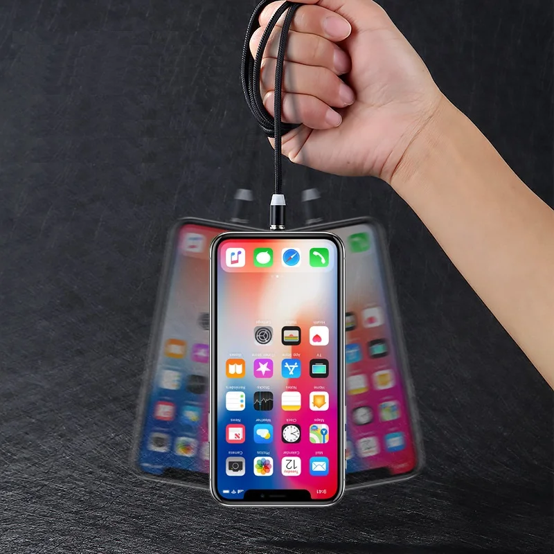 Магнитный USB-кабель для быстрой зарядки микро-кабель Type-C со светодиодной