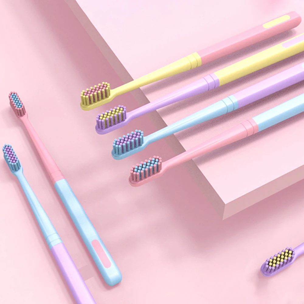 

8 шт./компл., мягкая сверхтонкая зубная щетка, Глубокая очистка, TeethBrush с коробкой, мягкое волокно, нано зубная щетка, уход за полостью рта
