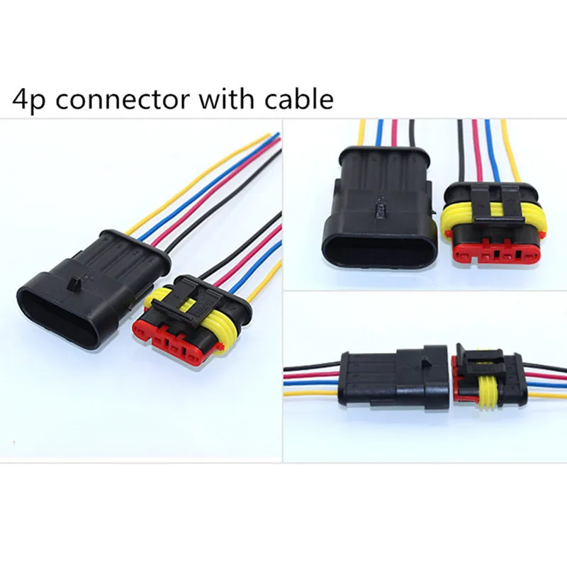 Набор 4-контактных штекеров водонепроницаемое уплотнение для электрического