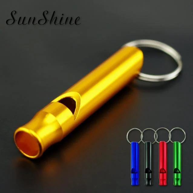 Drop ship 10pc Mix Aluminum Emergency Survival Whistle Keychain For Camping Hiking Safety Outdoor silvato emergencia | Спорт и