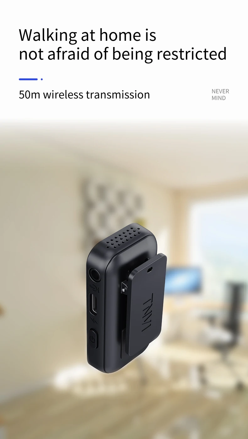 Портативная беспроводная петличная микрофонная система Диапазон действия 50 м