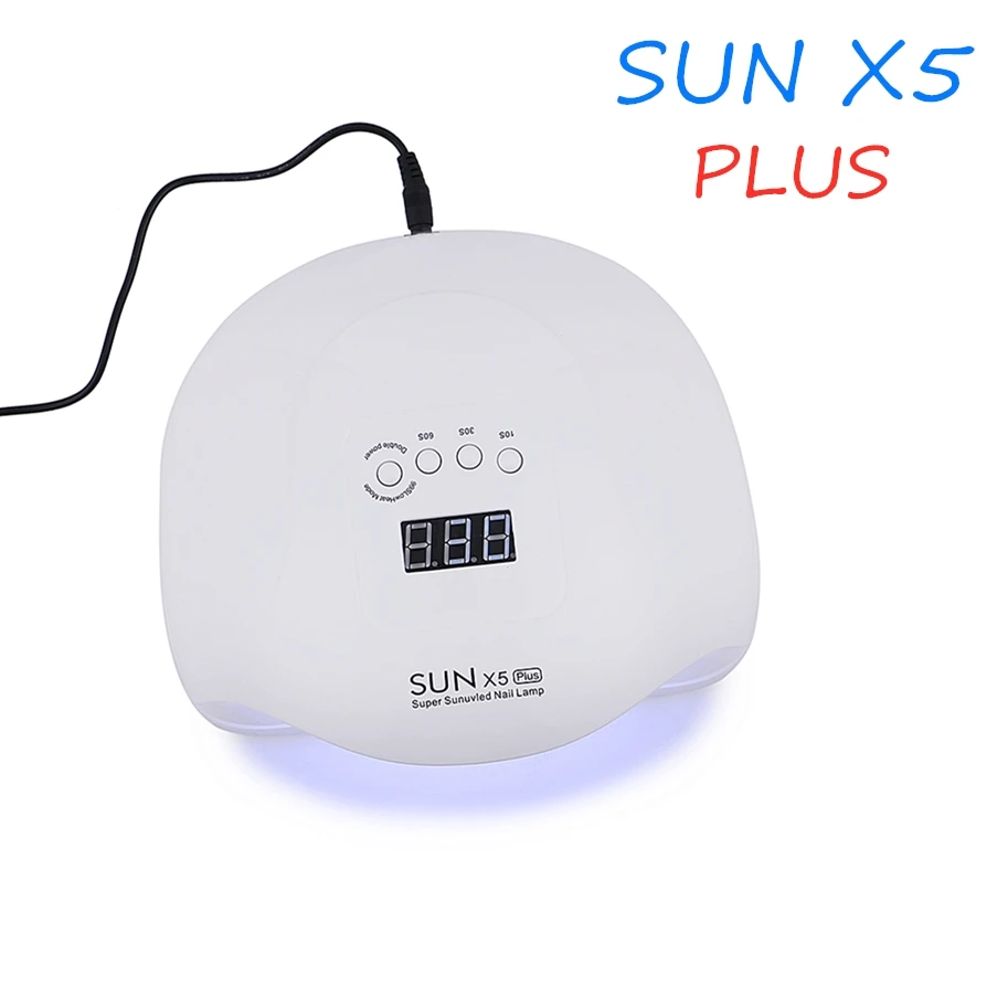 Лампа SUN X5 PLUS УФ/LED для сушки ногтей аппарат маникюра с белым светом и клеем