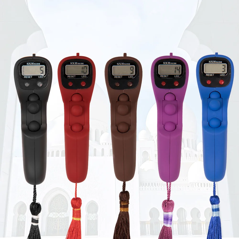 Новейшее электронное Tasbeeh учетный счетчик с светодиодный легкая сбрасываемый