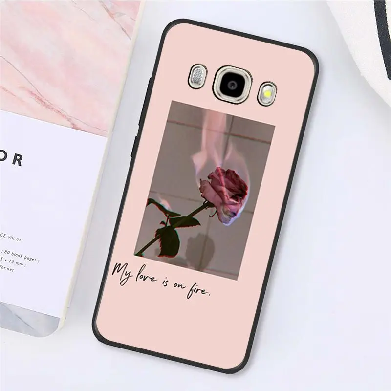 Babaite розовая эстетика песни текст эстетический чехол для телефона Samsung Galaxy J7 J6 J8 J4