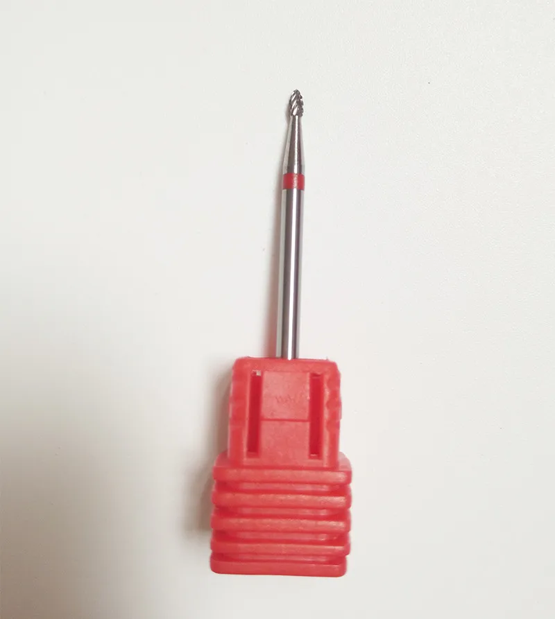 Promotional !1 PCS Red=Fine Carbide Nail drill bit Cuticle Clean tools nail files Free Shipping H01603 | Красота и здоровье