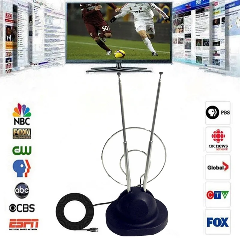 Внутренняя ТВ антенна двойная антенна HD tv FreeView цифровая ТВ-палка спутниковый приемник усилитель Сигнала Антенна для DVB-T HD tv Box