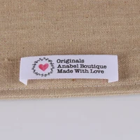 custom sewing label sew on cotton fabric fold tags cotton ribbon customized with your business name md1044