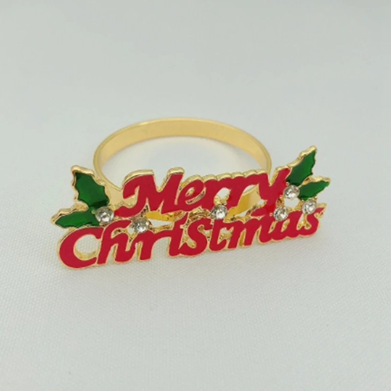 

Christmas Napkin Rings - Set of 8 Napkin Holder Rings for Holiday Christmas Table Decoration Elk Napkin Buckle Decoration Gifts