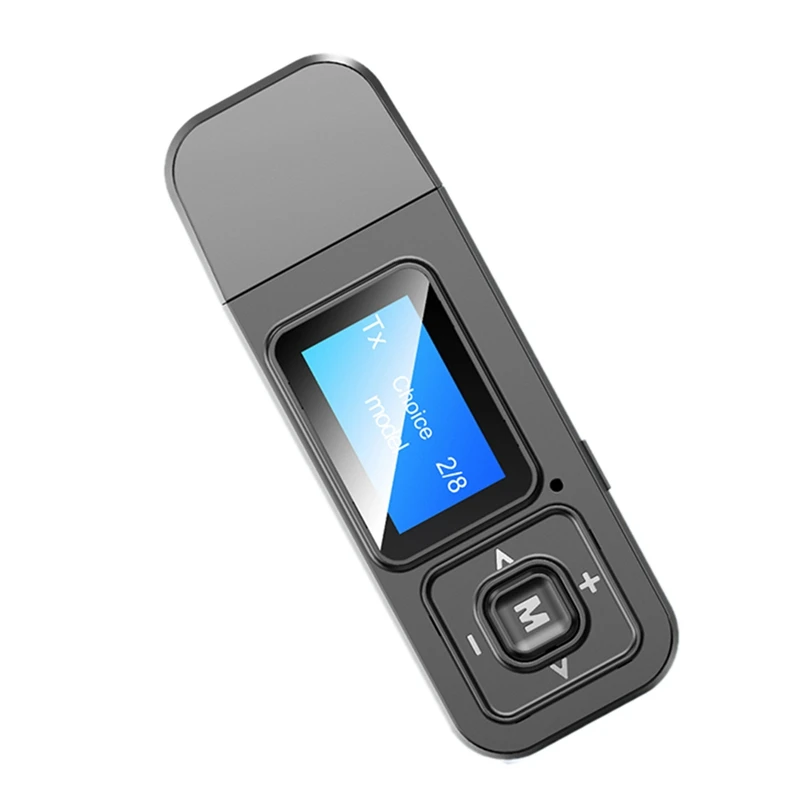 Bluetooth 5 0 аудио передатчик приемник с ЖК дисплеем беспроводной стерео музыкальный