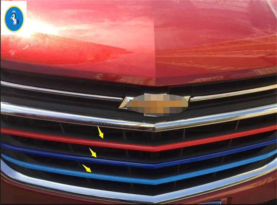 

Yimaautotrims Auto Accessories For Chevrolet Equinox 2017 - 2020 Front Grille Grill Stripes Cover Trim / Colorful Exterior Kit