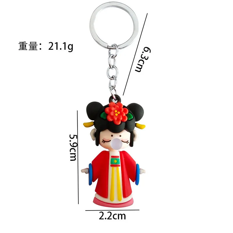 

High Quality Little Girl Keychains Accessories Cartoon Car Cell Phone Pendant Key Chains Bag Pendant Keyrings Best New Year Gift