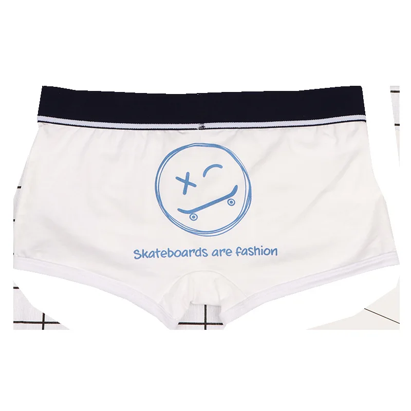 

Smile Face Print Men's Boxer Shorts Underpants Sexy Underwear Skateboard Best Gift Boyfriend Comfortable Young Fashion