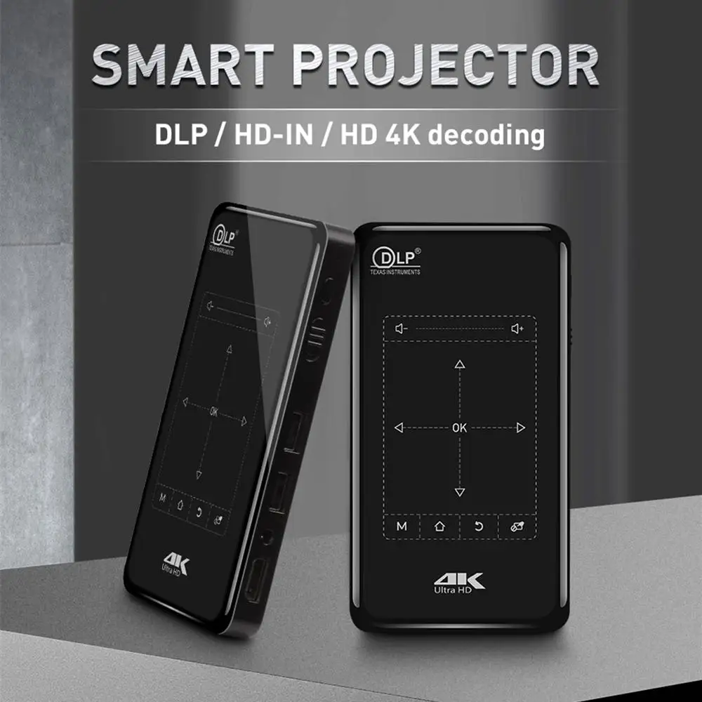 Беспроводной проектор для телефона 1080P 4K Full HD Android Wi Fi BT4.1 1 ГБ/2 ГБ 8 ГБ/16 ГБ/32