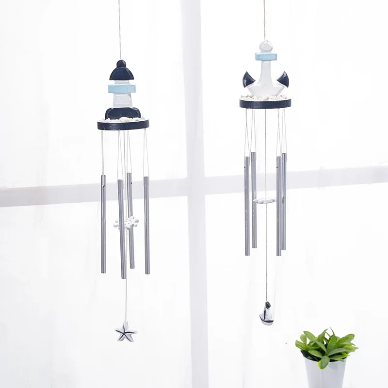 Деревянная подвеска в средиземноморском стиле колокольчики с сосновой резьбой