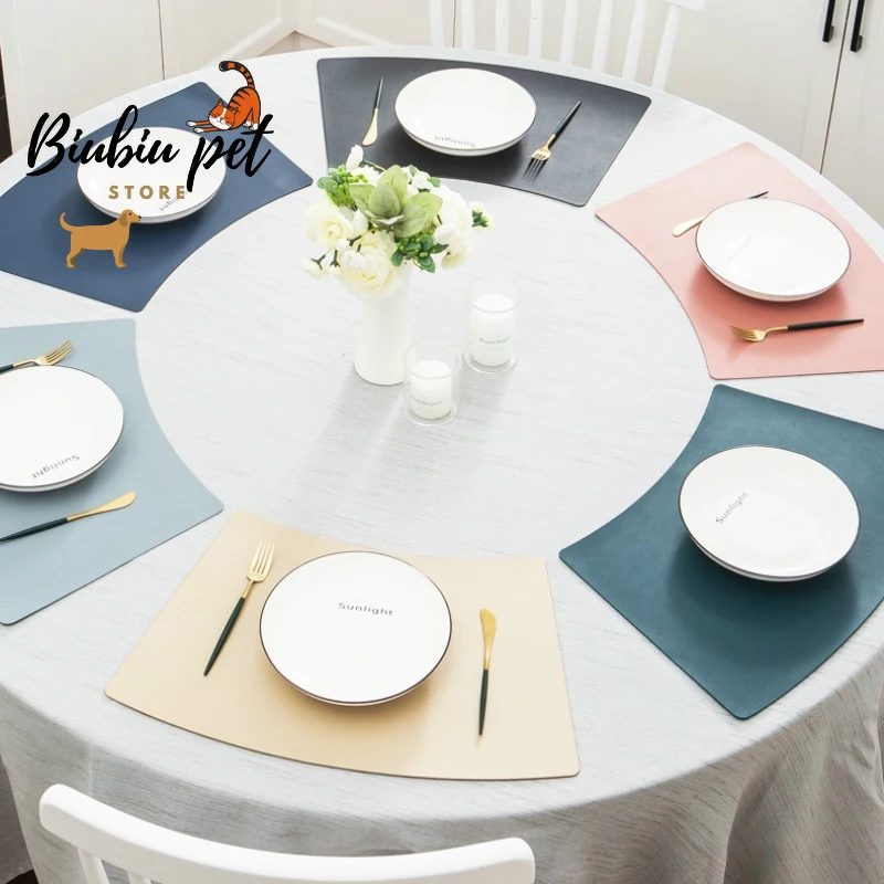 

Round Table Placemat Waterproof and Oil-Proof Nordic Placemat Table Mat Kitchen Accessories Placemats for Table Coaster