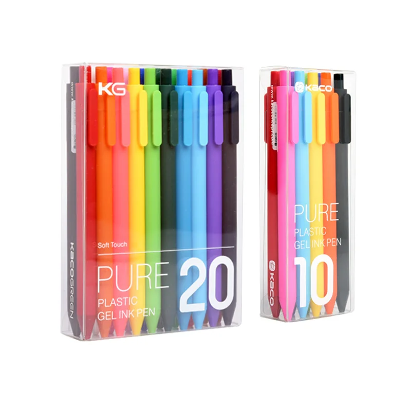 

Black/Colored Ink Retractable Gel Pens Set for Kids Adult Coloring 0.5mm Fine Point Cute Stationery