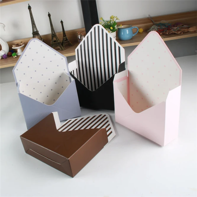 DHL 50 шт. коробка для букета креативный складной конверт Цветочная подарок подруге