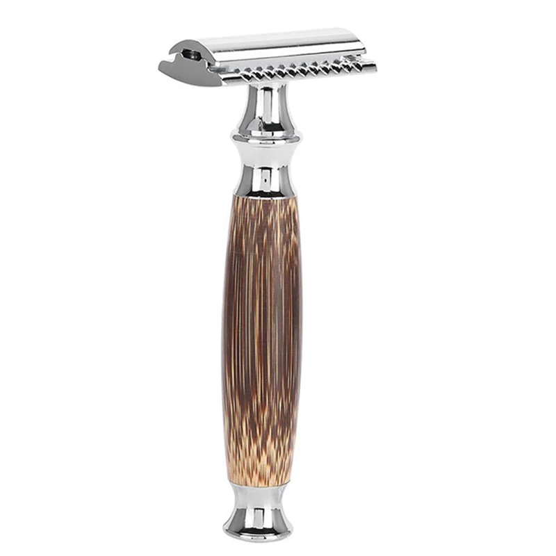 

Private Label Bamboo Wood Handle Double-Edge Shaving Safety Razor For Men Shave