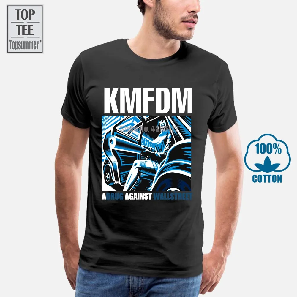 Новая популярная мужская Черная футболка Kmfdm с лекарством против войны Размер S