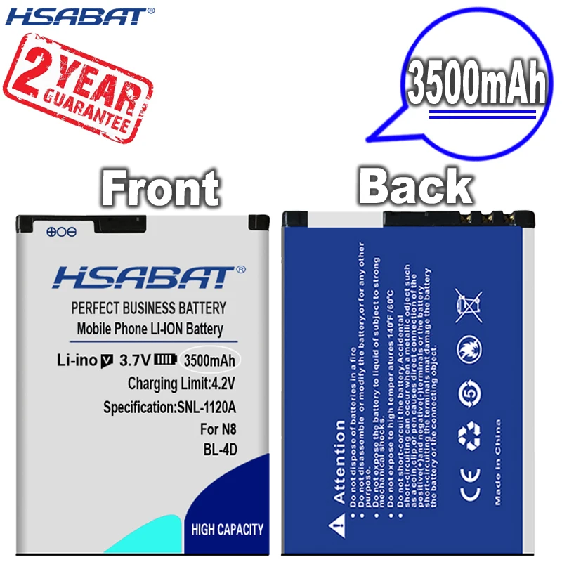 Новое поступление [HSABAT] 3500 мАч фотоаккумулятор для Nokia N97 mini N8 фотоэлемент 5 7 T7 702T N5