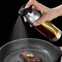304 stainless steel household seasoning bottle oil spray can spray bottle transparent oil spray can atomization kitchen gadgets