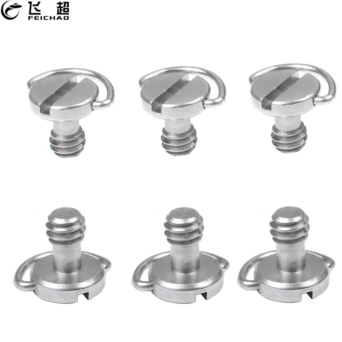 6x 1/4 &quotвинт штатива с d-образным кольцом Нержавеющая сталь Quick Release Plate адаптер для