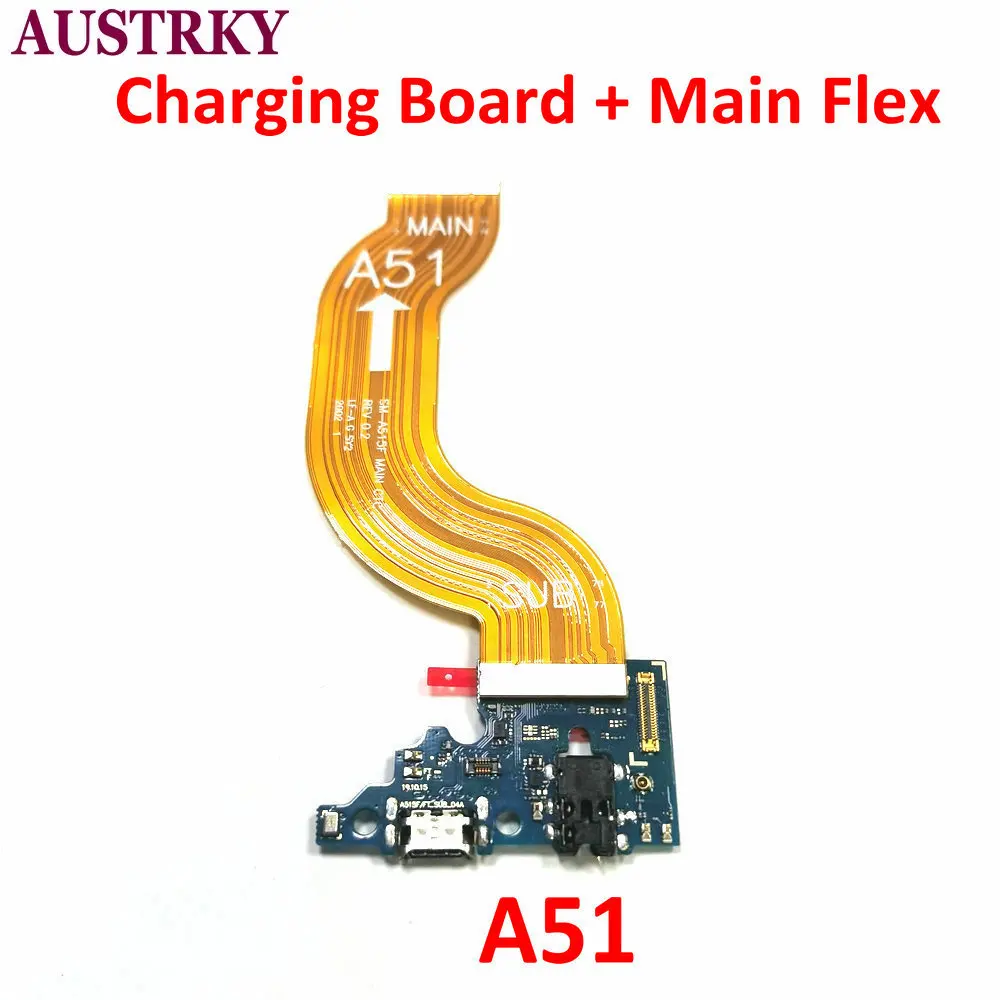 

Original USB Charging Dock Port Connector Main Motherboard Flex Cable For Samsung A51 A515 A515F