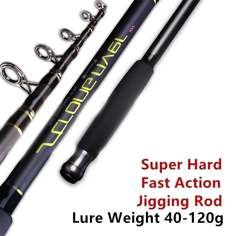 Mavllos Superhard Carbon Spinning Rod Fishing 3.6-4.2M Lure Weight 40-120g Action Fast Saltwater Telescopic Fishing Rod
