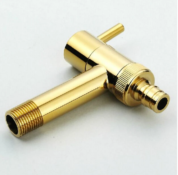 

New Golden Finish Garden Faucet Bathroom Wall Mounted Washing Machine Faucet Taps Bath Mixer Tap Toilet Pool Use