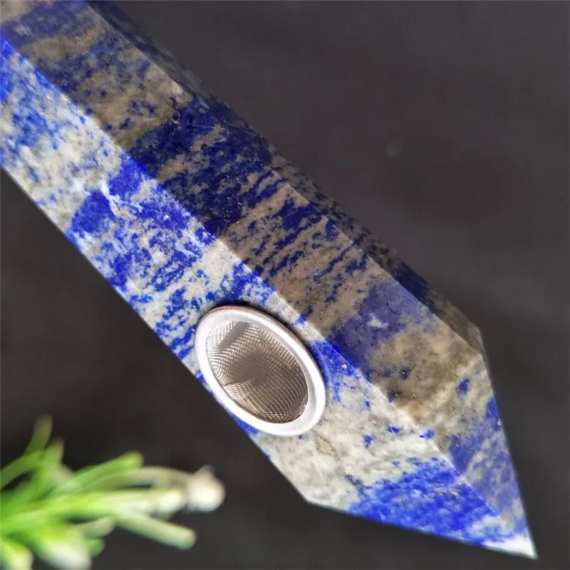 Натуральный кристалл Лазурит Камень трубка курительная палочка Исцеление | Дом и
