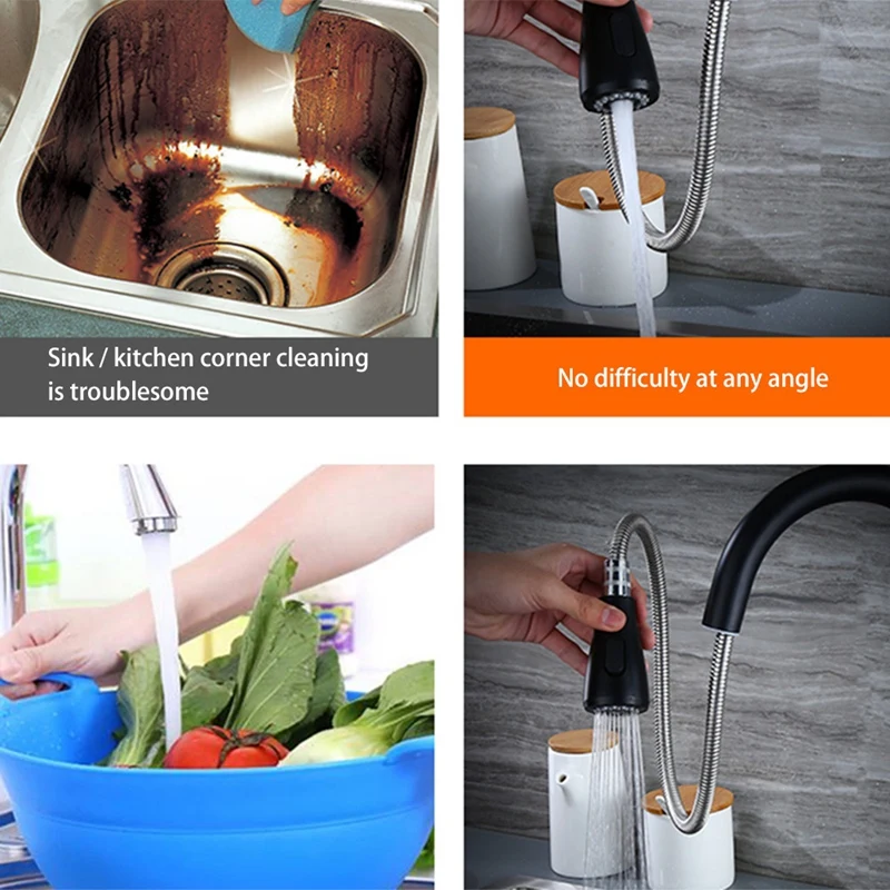 

Pull-Down Kitchen Faucet Kitchen Sink Mixing Faucet 2 Kinds of Shower Nozzles Hot and Cold Faucet