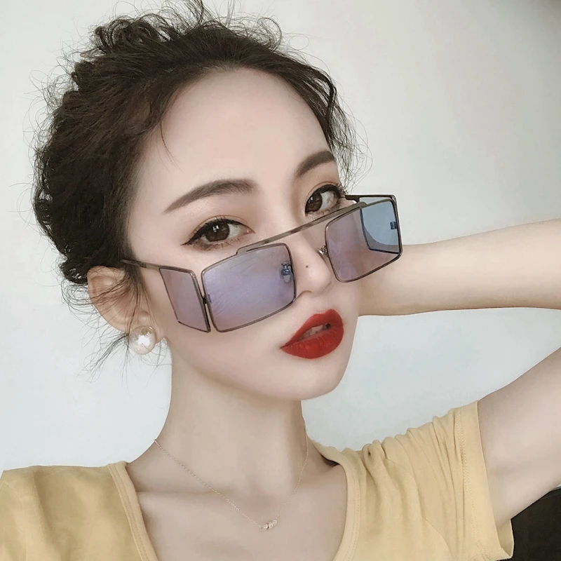 

Ins super fire square Sunglasses with metal edge Sunglasses