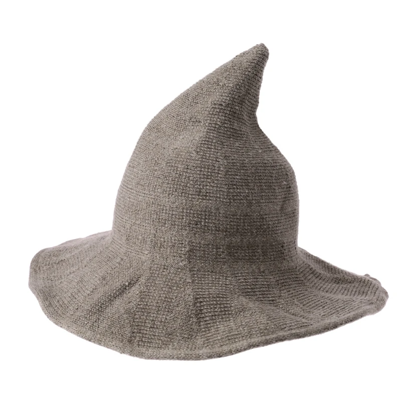 

Fashion Witch Along with a Large Wool Cap Pointed Spire Winter Knit Hat Lady Korean Fisherman Tidal Basin Cap MNZ 896D