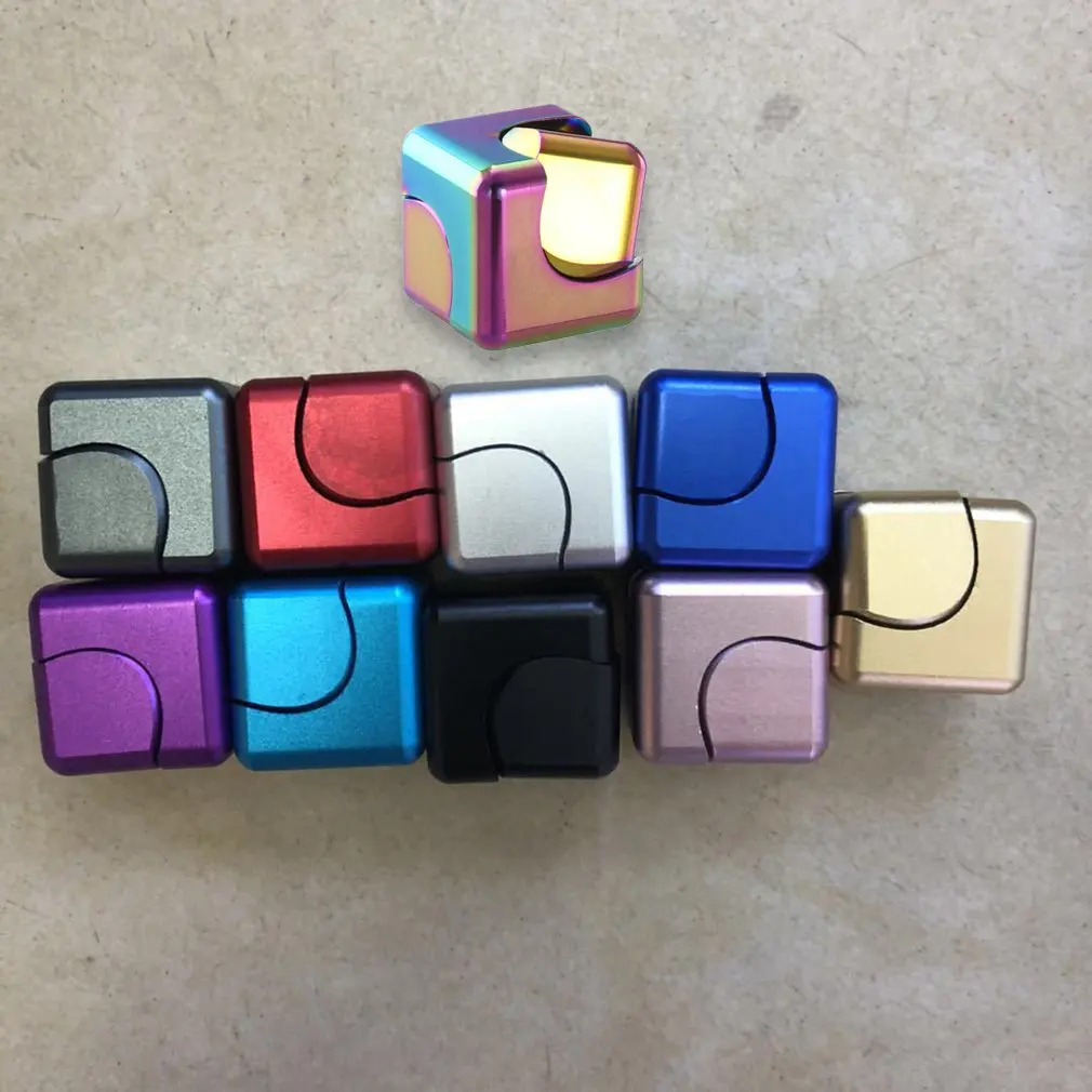 

Alloy Metal Square Decompression Toy Educational Toy Gift Square Hand Spinner