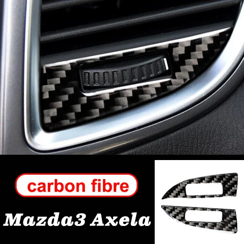 Vent B Для MAZDA 3 Axela аксессуары вентиляционная панель украшения ремонт углеродного волокна внутренняя отделка автомобиля наклейки - Название цвета: Vent B