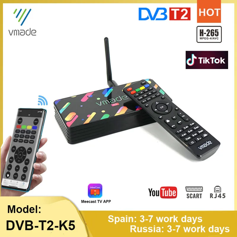 Ресивер спутникового цифрового ТВ DVB T2 10 битный декодер H.265/HEVC для Италии
