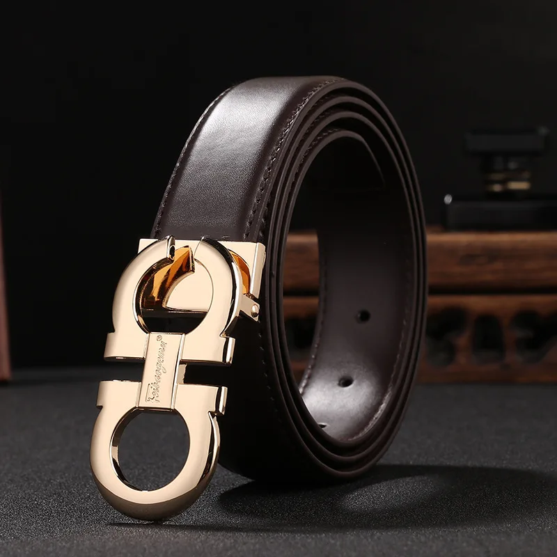 

Factory direct sales men punch belt flat black smooth buckle belt beautiful inch three dozen eye belt strip