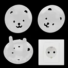 Крышки для розеток, 10 шт., прозрачные пластиковые защитные колпачки