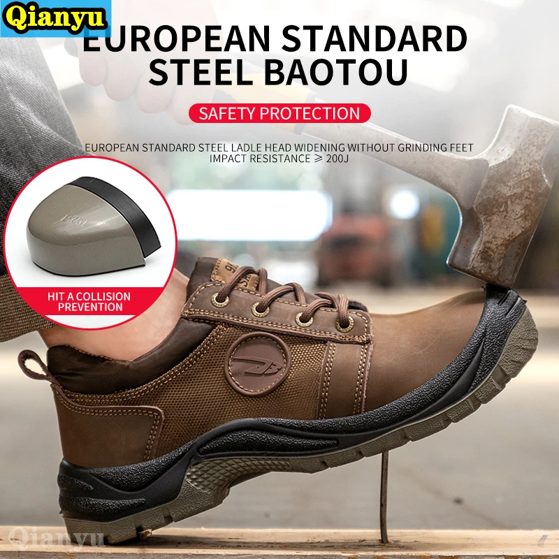 

Steel Toe Work Shoes Safety Shoes Men Anti-puncture Work Boots Men Breathable Men's Boots Safety SneakersMale Work Safety Boots