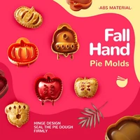 fall hand pie molds set mini pie mould dough press mold tools halloween pocket pie molds with apples pumpkins dropshipping