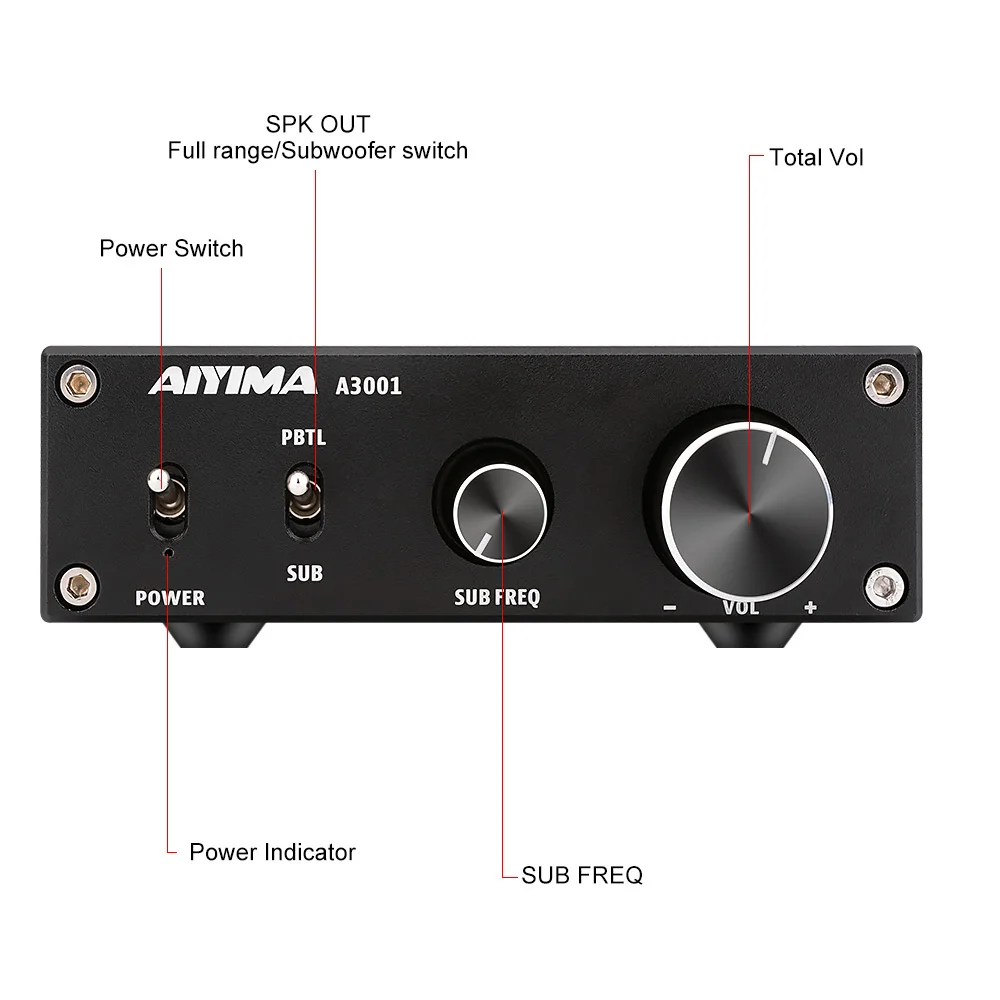 AIYIMA TPA3255 сабвуферный усилитель 300 Вт HIFI моно аудио усилитель мощности класс D домашний аудио усилитель NE5532 OP усилитель бас с регулировкой высоких частот
