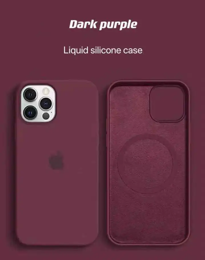 

For iphone 11 series Magsafe mobile phone case liquid silicone iPhone11pro Magsafe magnetic suction case 11promax soft case