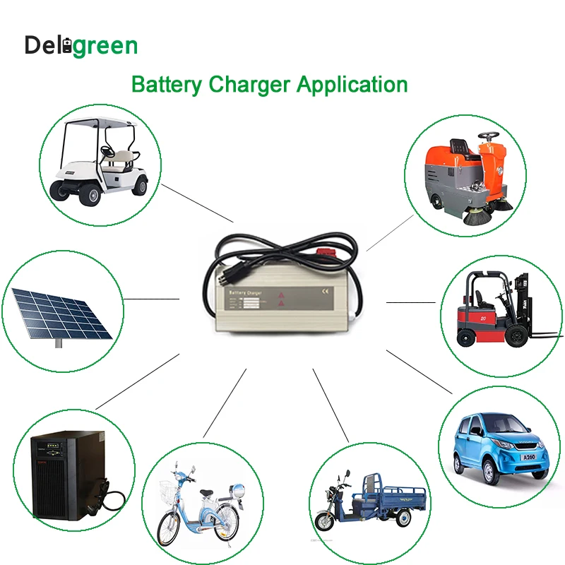 

48V 40A Smart Portable Charger for Electric forklift, golf cart for 16S 58.4V Lifepo4 15S 63V LiNCM lead acid battery